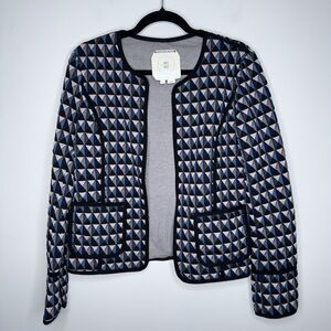Anthropologie Hei Hei Women’s Vala Quilted Jacket Cardigan Geometric Size Small